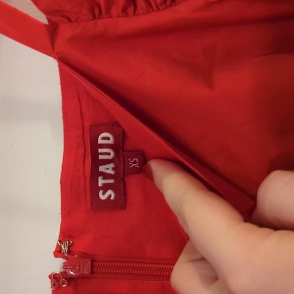 STAUD Harbor Dress Red XS - Picture 3 of 7